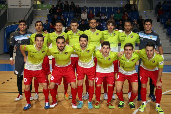 Formación del Palma Futsal en el partido ante la Peña Deportiva (Copiar)