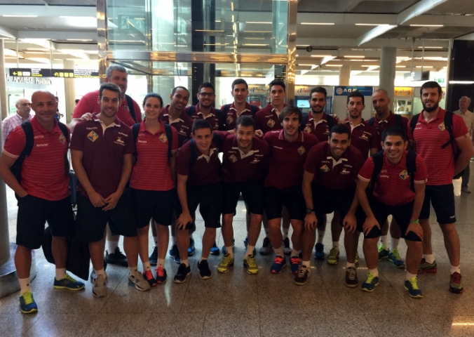 Espedición del Palma Futsal en el Aeropuerto de Palma (Copiar)