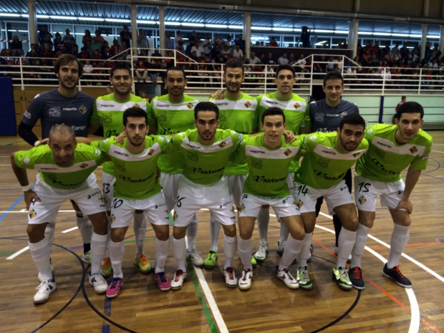 Formación del Palma Futsal en su estreno en la Copa del rey en Pallejà y estrenando la primera equipación (Copiar)