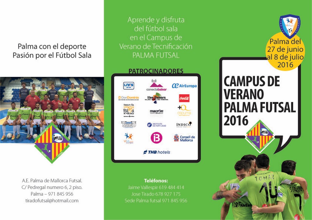 Tríptico del campus del Palma Futsal - Cara 1 (Copiar)