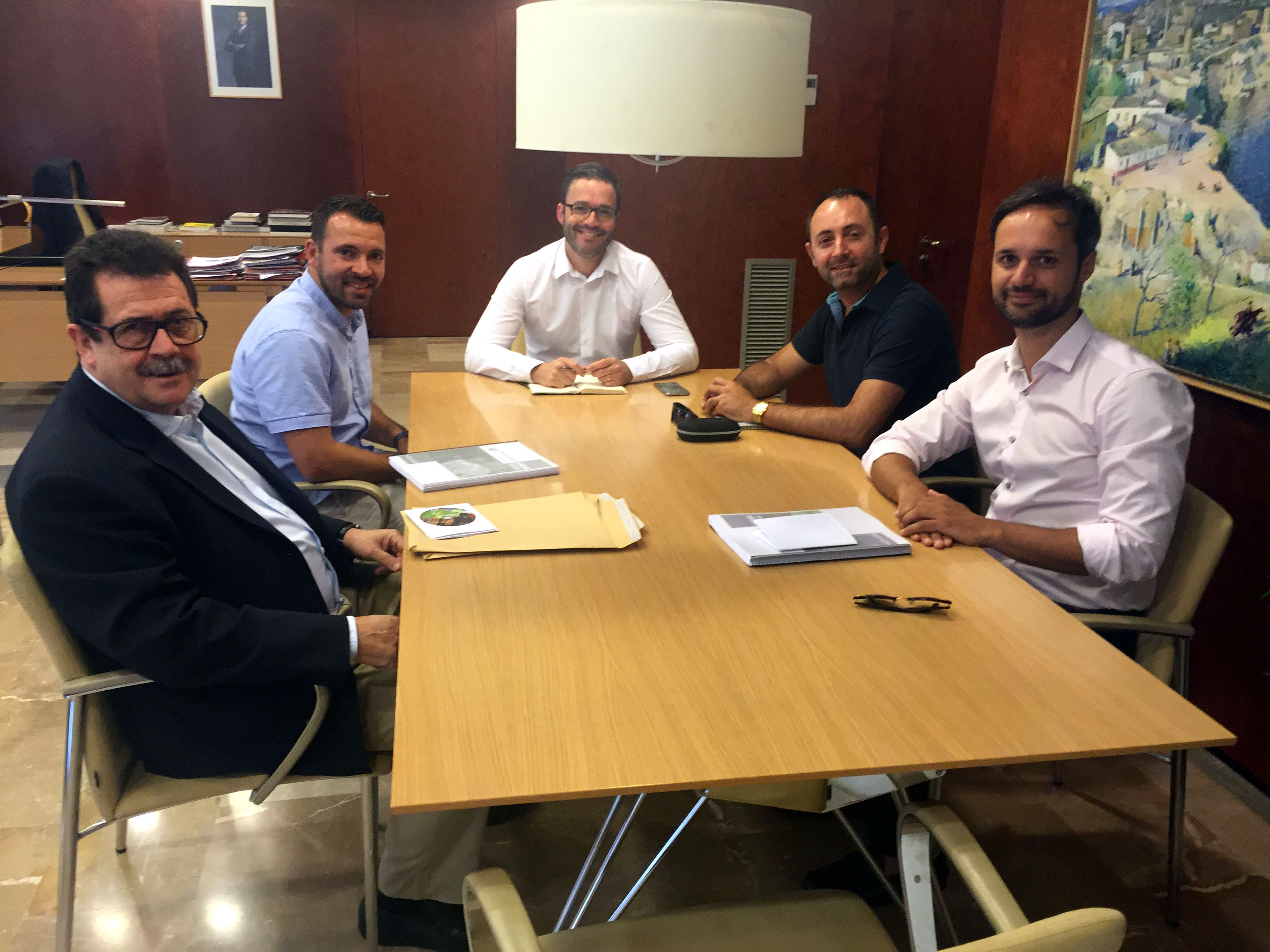 Miquel Jaume y José Tirado se reunieron con José Hila, alcalde de Palma