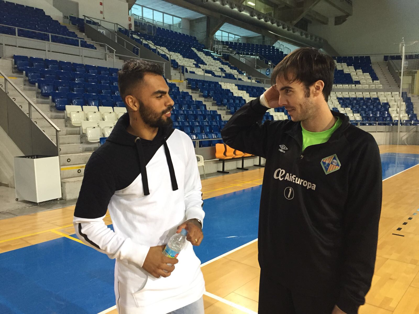 Diego Nunes conoció al capitán del Palma Futsal, Carlos Barrón 2